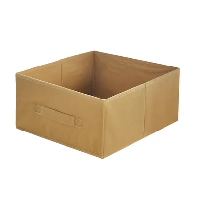 Image de Lavita Storage Box | Boîtes de rangement pliables 31 x 31 x 15 cm | Organiseur de tiroirs Box| Systèmes de rangement pour vêtements | Rangement et organisation des vêtements | Marron clair | 1 pièce