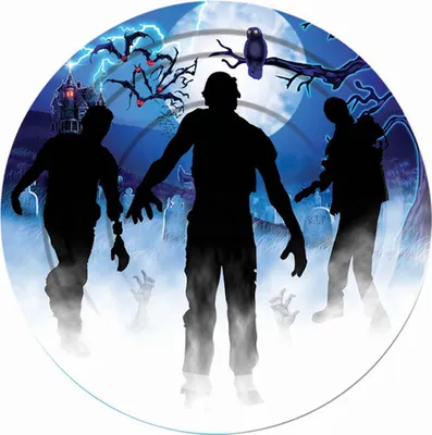 Produktbild von Pappteller "Zombie" | Ø23cm/10Stk.