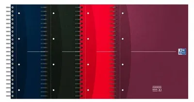 Produktbild von Oxford 100100748, Einfarbig, Violett, Blau, Rot, Schwarz, A4, Matt, 90 g/m², Universal