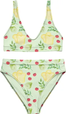 Produktbild von Mr. & Mrs. Panda Bikini Küchenmagie Design Größe M - Weiß - Geschenk, Toastbrot, Bademode, Kochen, 2er Set, Tomaten, Bikinihose, Küche, Zweiteiler, High Waist, Aquarell