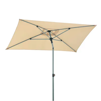 Produktbild von Schneider Sonnenschirm LUMI 210 x 130 cm – höchster UV-Schutz, höhenverstellbar, Metall-Knicker, air-vent, Balkonschirm rechteckig, natur