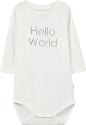 Produktbild von Name it Langarmbody Hello World 68