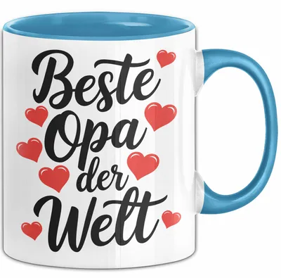 Produktbild von Opa Tasse Geschenk Bester Opa Der Welt Geschenkidee Vatertag Geburtstag (Blau)