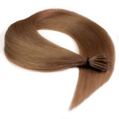 Immagine prodotto di hair2heart Premium Nanoring Extended capelli umani lisci - 25 ciocche 0,8g 40cm 8/1 biondo chiaro cenere