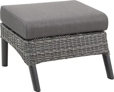 Produktbild von Lounge Hocker - 59x58x31 cm - Aluminium - Korbgeflecht - Olefin