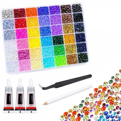 Bedazzling-Set, 34000 Diamanten, 42 Farben, 3 mm