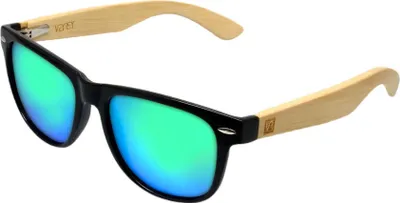 Produktbild von VeyRey aus Holz polarisierend Sonnenbrille Quadratischer Nadelbaum grünes Glas