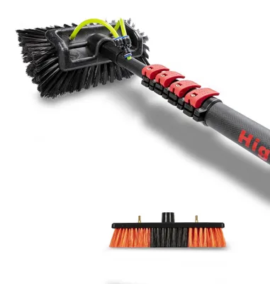 Produktbild von Teleskopstange 3K Vollcarbon mit Fünf-Flächen-Bürste - 7.2 m