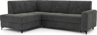 Produktbild von Ecksofa für Wohnzimmer, Wohnzimmer, Raum, dekorative Steppung, modernes Interieur, elegante Verarbeitung, Steppung, Bettzeugablage, Schlaffunktion, L-Sofa, Ottomane links oder rechts, Modern Design - Scandal Ottomane Links (Riviera 95)