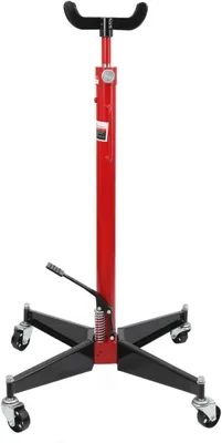 Obrázok produktu pre Zdvihák prevodovky, nosnosť 500 kg, motorový zdvihák, hydraulický zdvihák prevodovky, výška zdvihu 113-186 cm, s 4 kolieskami a nožným pedálom, plynule nastaviteľný