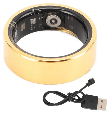 Produktbild von Smart Ring Gesundheits-Tracker, Sportmodi, Distanz, Kalorien, Trainingsüberwachung, IP67, wasserbeständig, Schlaf, Fitness, Gold 9