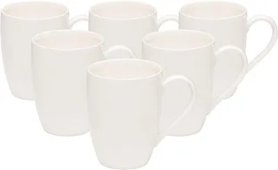 Produktbild von Weißes Porzellan-Set, spülmaschinenfest, 300ml, 6-teilig
