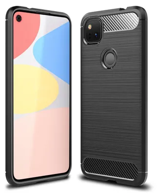 Produktbild von NALIA Handy Hülle für Google Pixel 4a, Carbon Case Silikon Cover Schutz Tasche