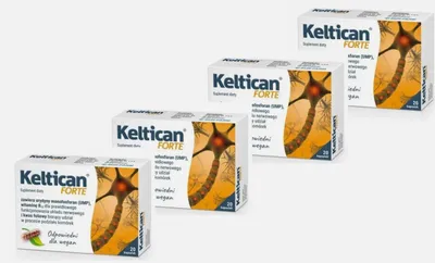 Produktbild von Keltican Forte 20 Kapseln x4 | Nervenregeneration Vitamin B12 Folsäure Uridin