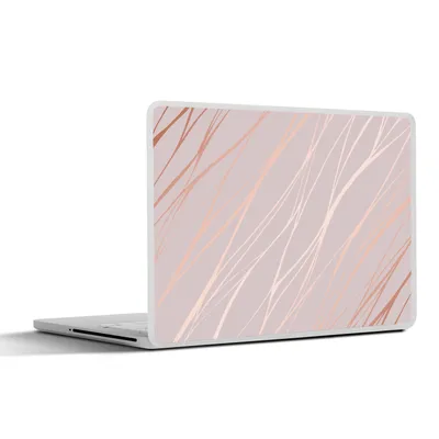 Produktbild von MuchoWow® Laptop Aufkleber Sticker Cover Marmor - Rosa - Roségold - Muster 25x18 cm - Laptop-Deko