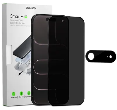 Zdjęcie produktu dla 1-pak iPhone 17 Air Szkło ochronne na ekran Privacy & 1-pak ochrona obiektywu - Szkło hartowane | [Automatyczna instalacja] - Bez bąbelków
