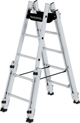 Produktbild von MUNK Günzburger Steigtechnik Sprossen-Stehleiter treppengängig 2x5 Sprossen