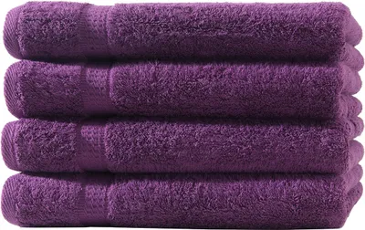 Produktbild von 4er Set Frottee Gästetücher Elegance 30x50 cm 100% Baumwolle 500 gsm Gästetuch aubergine
