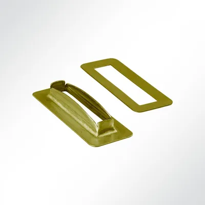 Produktbild von Lysel® Rechtecköse 38x8 mm, (BxL) 8x38mm in messing (100 Stück)