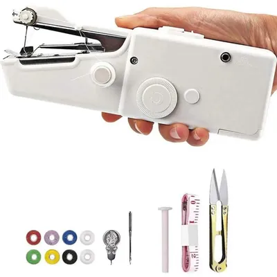Produktbild von Mini Nähmaschine tragbar, Hand Nähmaschine für schnelle Reparaturen, DIY Nähen, für Vorhänge und Stoffe, klein und einfach - Sewy