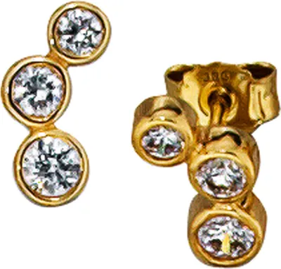 Produktbild von Paar Ohrstecker Stecker Ohrschmuck mit 6 Zirkonia 333 Gold Gelbgold Damen