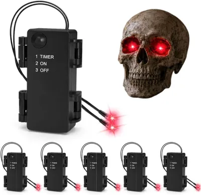 Imagen del producto de Calabazas decorativas LED para Halloween con temporizador - Juego de 6