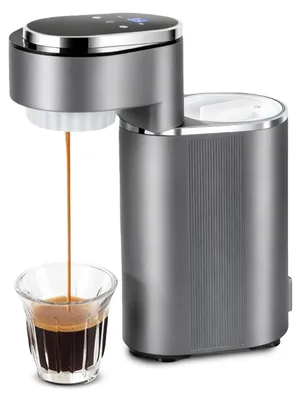 Produktbild von Zimilo Mini Espressomaschine, 15 Bar, tragbar, Heiß- und Kalt-Extraktion, 11 Temperaturstufen, 150ml Wassertank, Reise-Kaffeemaschine, Schwarz