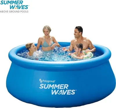 Produktbild von Summer Waves Pool Quick Set mit Filterpumpe 244 x 76 cm blau