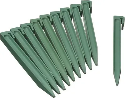 Produktbild von Gartenrandanker, Polyethylen Recycelt, 26,7 x 1,9 x 1,8 cm, Grün, 10er Pack