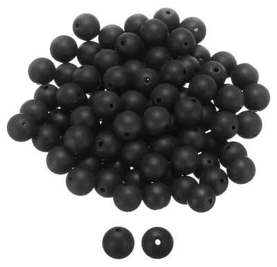Immagine prodotto di Omgoods - 100 perline di pietra naturale, 10 mm, ossidiana nera