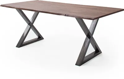 Produktbild von Baumkantentisch >Calabria< in Akazie walnuss / antik - 180x76,5x90 (BxHxT)