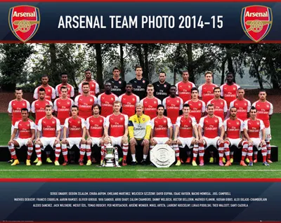 Productafbeelding van Voetbal - Mini-poster - Arsenal - Teamfoto 14/15