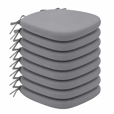 Produktbild von Sitzkissen-Set, Komfort, 36x37 cm, 8-teilig, Jersey, hellgrau