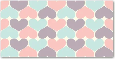 Produktbild von Tulup® Glas-Bild - 100x50 -Wandkunst - Wandbild hinter gehärtetem Sicherheitsglas  - Sonstige - Bunte Herzen - Mehrfarbig