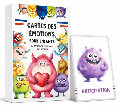 Imagen del producto de Tarjetas de emociones para niños, 30 unidades, educativas, para uso en casa y en la escuela