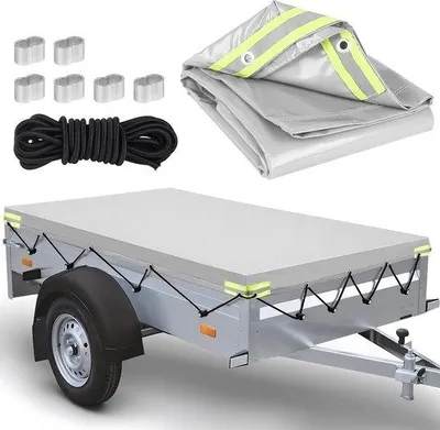 Productafbeelding van Waterdicht en Scheurvast Aanhangerzeil 140 x 115 cm - Perfecte Bescherming voor Jouw Lading
