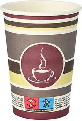 Produktbild von 50 Trinkbecher. Pappe "To Go" 0.25 l Ø 8 cm · 11 cm