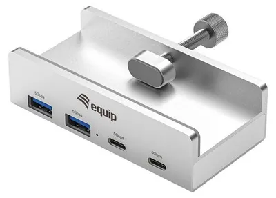 Produktbild von Equip 128967 Schnittstellen-Hub USB 3.2 Gen 1 (3.1 Gen 1) Type-A 5000 Mbit/s Aluminium