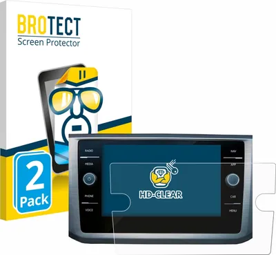 Produktbild von 2x Für Volkswagen Passat B8 Discover Media 8" Schutzfolie BROTECT Displayschutz Display Schutz Folie Klar Transparent