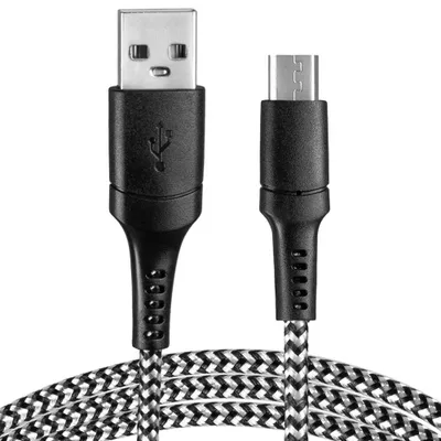Immagine prodotto di Vayox Cavo USB - microUSB VA0150 | 1m | Intrecciato | Nero/Bianco