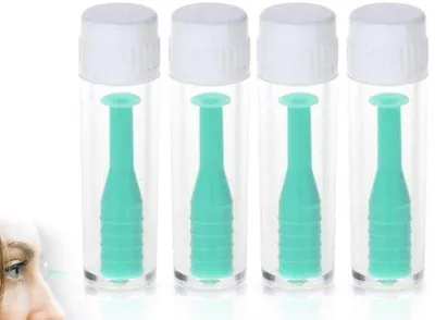 Productafbeelding van Contactlenshulpmiddel 4 stuks - Injectiehulpmiddel met flesje - Sleutelhanger - Betrouwbaar accessoire - Hulpmiddel voor contactlenzen