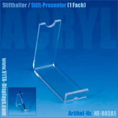 Produktbild von Stifthalter / Stift-Presenter aus Acryl (1 Fach)