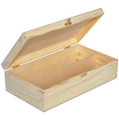 Obrázok produktu pre Creative Deco Drevená Krabica na Víno | Krabica na Víno na 2 Fľaše s Vekom a Uzáverom | 35 x 20 x 9,5 cm | Ideálna na Dekupáž, Skladovanie, Dekoráciu alebo ako Darček | Z Prírodného Borovicového Dreva