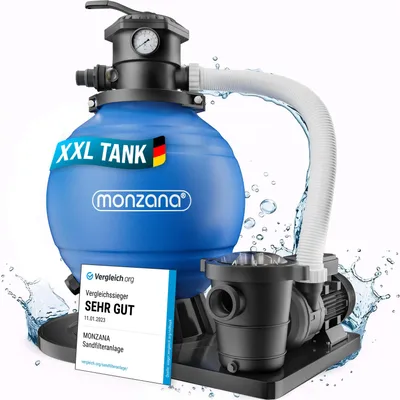 Immagine prodotto di MONZANA® Pompa Filtro Piscina con Prefiltro Portata 15.900 l/h Sistema Filtraggio a Sabbia Depuratore per Piscine 60 L