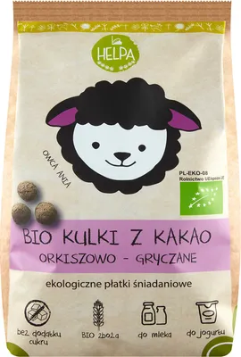 Obrázok produktu pre ŠPALDOVÉ A PÁNKOVÉ GULKY S KAKAOM BEZ PRIDANÉHO CUKRU,160 g - HELPA
