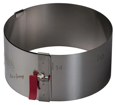 Produktbild von LARES - Tortenring mit Klemmhebel Klein - Höhe 7cm, Größe verstellbar, Backzubehör - 6013