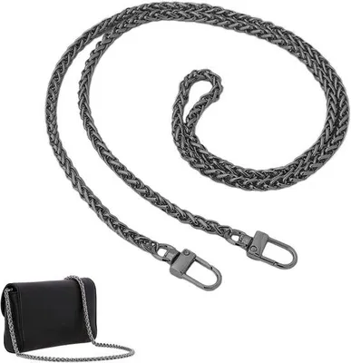 Produktbild von Famanu Metalltasche Schulterriemen 120 cm - Austauschbare Schulterkette für Handtaschen und Geldbörsen