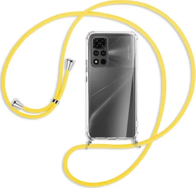 Produktbild von Handykette Backcover-Schutzhülle mit Band (Metall silberfarben) für Honor View 40 Pro (V40 Pro, 6.6'') - gelb