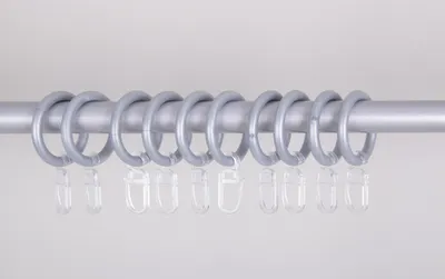 Produktbild von Ringe mit Faltenlegehaken Komplett-Set (silber)