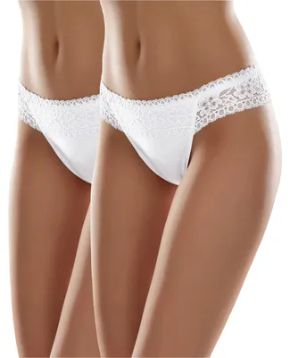 Produktbild von Merry Style Damen Slip MSGAB140 ((2Pack) Weiß, 40 (Herstellergröße: L))